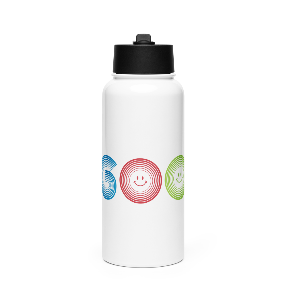 Stainless Steel Water Bottle with a Straw Lid